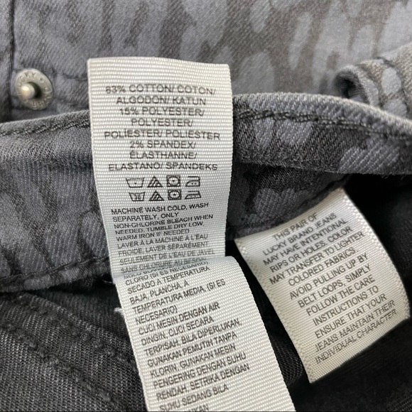 Lucky Brand Charlie Skinny Cheetah Print Jeans Size 28 - Picture 6 of 9